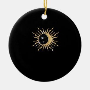 Whimsigoth Sun Moon Space Classic Keramisch Ornament