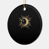 Whimsigoth Sun Moon Space Classic Keramisch Ornament (Links)