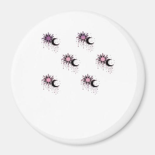 Whimsigoth Sun Moon Witchy Magneet (Voorkant)