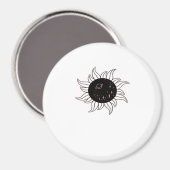 Whimsigoth Sun Space Mountains en zonsondergang Magneet (Voorkant / Achterkant)