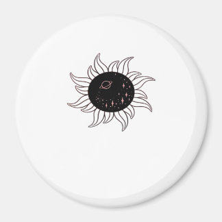 Whimsigoth Sun Space Mountains en zonsondergang Magneet