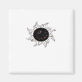 Whimsigoth Sun Space Mountains en zonsondergang Magneet (Voorkant)