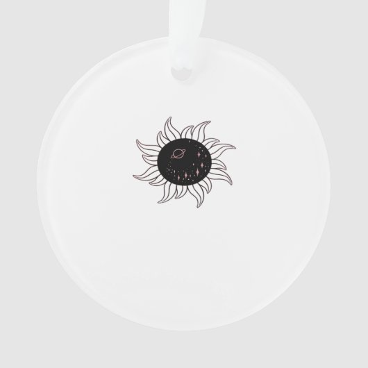 Whimsigoth Sun Space Mountains en zonsondergang Ornament (voorkant)