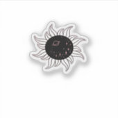 Whimsigoth Sun Space Mountains en zonsondergang Sticker (Voorkant)