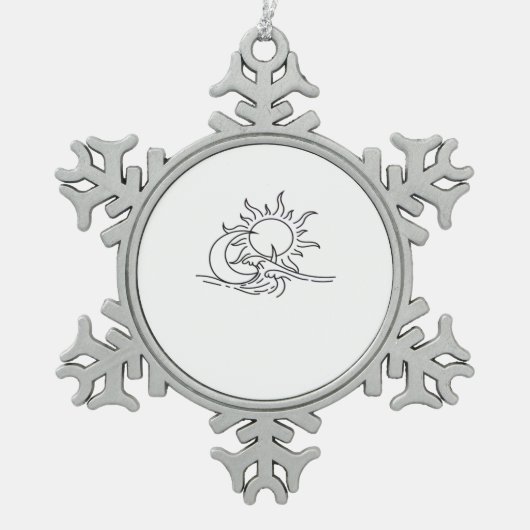 Whimsigoth Sun Zee Witchy Tin Sneeuwvlok Ornament (Voorkant)