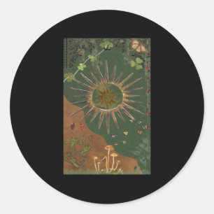 Whimsigoth Swirl-Poster Ronde Sticker