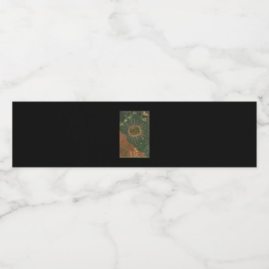 Whimsigoth Swirl Poster Waterfles Etiket (Enkel label)