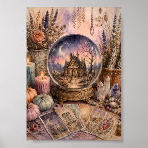 Whimsigoth Tarot Altaar Sneeuwbol Hekserij Hallowe Poster