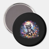 Whimsigoth Wasbeer van Moonlight, Schattigee kleur Magneet (Voorkant / Achterkant)