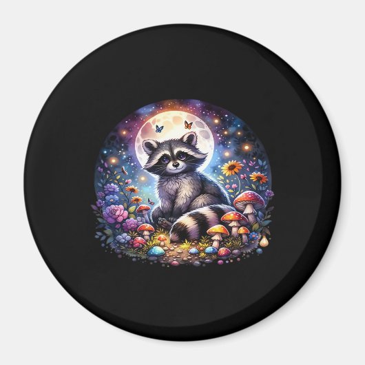 Whimsigoth Wasbeer van Moonlight, Schattigee kleur Magneet (Voorkant)