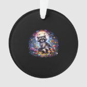 Whimsigoth Wasbeer van Moonlight, Schattigee kleur Ornament (voorkant)