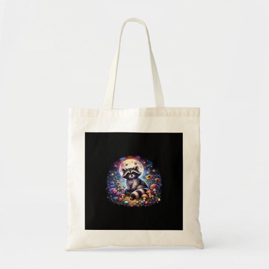 Whimsigoth Wasbeer van Moonlight, Schattigee kleur Tote Bag (Voorkant)