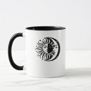 Whimsigoth Waterverf Zon Maan Hekserij Klassiek Mok