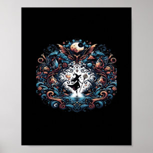 Whimsigoth Witch binnen een klassieker Poster