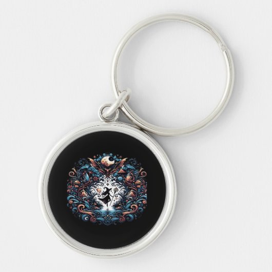 Whimsigoth Witch binnen een klassieker Sleutelhanger (Voorkant)