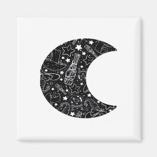 Whimsigoth Witch Moon Wicca Kawaii Gothic Tattoo A Magneet