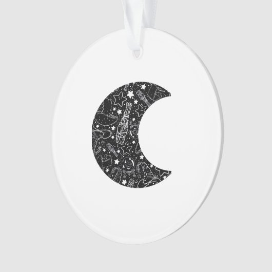Whimsigoth Witch Moon Wicca Kawaii Gothic Tattoo A Ornament (voorkant)