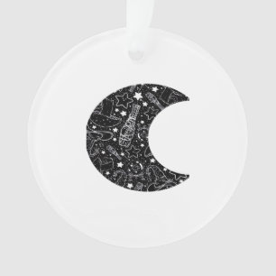 Whimsigoth Witch Moon Wicca Kawaii Gothic Tattoo A Ornament