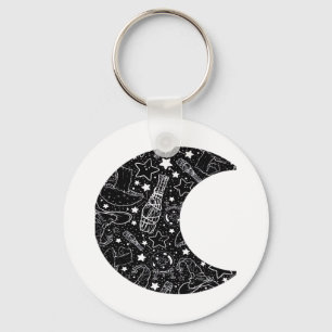 Whimsigoth Witch Moon Wicca Kawaii Gothic Tattoo A Sleutelhanger