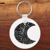 Whimsigoth Witch Moon Wicca Kawaii Gothic Tattoo A Sleutelhanger (Voorkant)