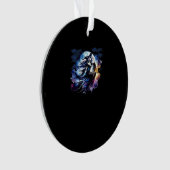 Whimsigoth Witch Vliegen Over Volle Maan Vrouwen K Ornament (voorkant)