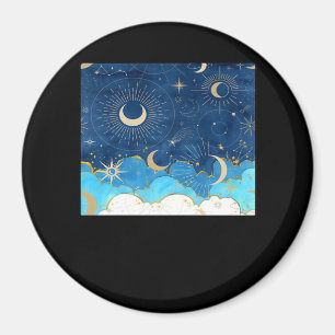 Whimsigoth Wolken Zon Maan Witchy Classic Magneet