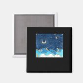Whimsigoth Wolken Zon Maan Witchy Classic Magneet (Voorkant / Achterkant)