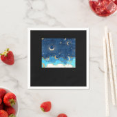 Whimsigoth Wolken Zon Maan Witchy Classic Servet (Insitu)