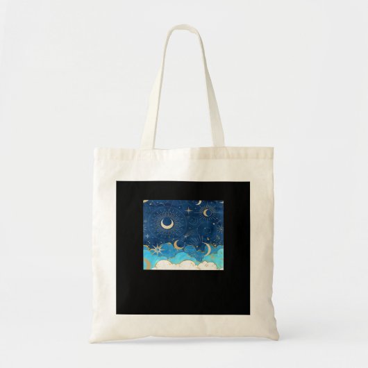Whimsigoth Wolken Zon Maan Witchy Classic Tote Bag (Voorkant)