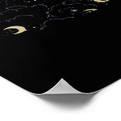 Whimsigoth Wolken Zon Maan Witchy Poster (Hoek)