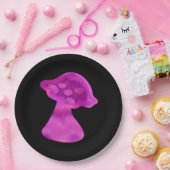 Whimsigoth Zen Pattern Mushroom Papieren Bordje (Feest)