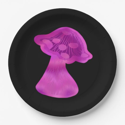 Whimsigoth Zen Pattern Mushroom Papieren Bordje (Voorkant)