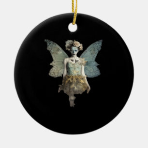 Whimsigoth Zombie Fairy Old Time Gothic Moody Art Keramisch Ornament