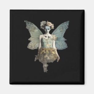 Whimsigoth Zombie Fairy Old Time Gothic Moody Art Magneet