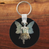 Whimsigoth Zombie Fairy Old Time Gothic Moody Art Sleutelhanger (Voorkant)