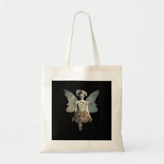 Whimsigoth Zombie Fairy Old Time Gothic Moody Art Tote Bag (Voorkant)