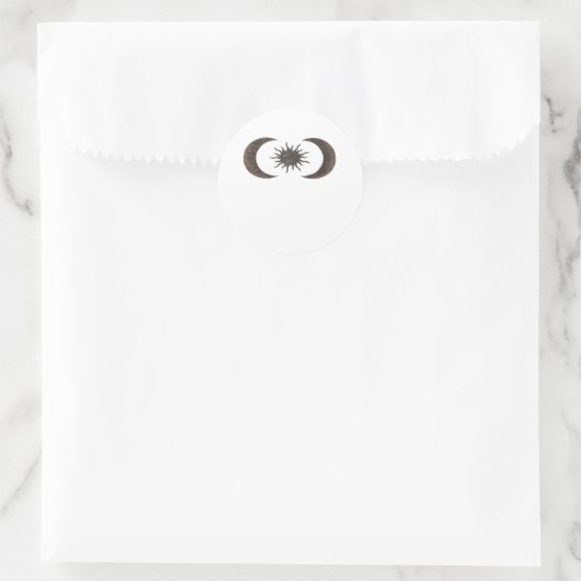Whimsigoth Zon En Manen Ronde Sticker (Tas)