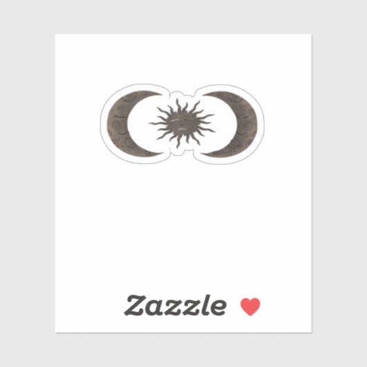 Whimsigoth Zon en manen Sticker (Vel)