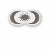 Whimsigoth Zon en manen Sticker (Voorkant)