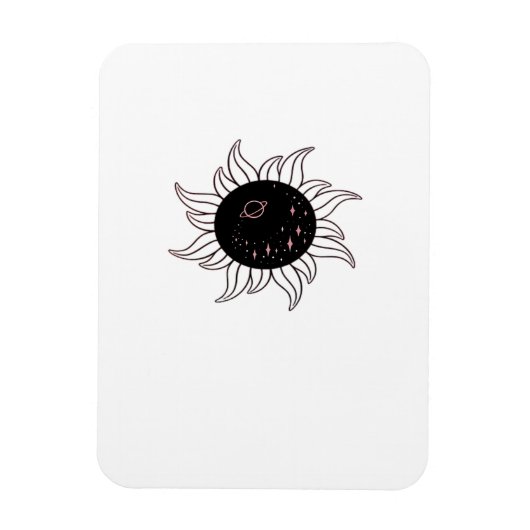 Whimsigoth Zon Ruimte Bergen En Zonsondergang Magneet (Verticaal)