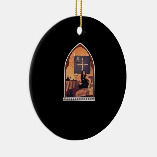 Whimsigothic Cathedral Window Classic Keramisch Ornament (Rechts)