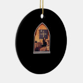 Whimsigothic Cathedral Window Classic Keramisch Ornament (Rechts)