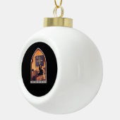 Whimsigothic Cathedral Window Classic Keramische Bal Ornament (Rechts)