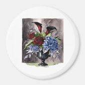Whimsigothic – Gothic Floral Vase Aesthetic Classi Magneet (Voorkant)