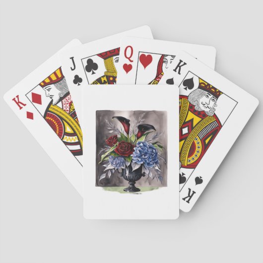 Whimsigothic – Gotische bloemenvaas esthetische kl Pokerkaarten (Achterkant)