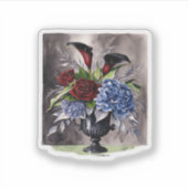 Whimsigothic – Gotische bloemenvaas esthetische kl Sticker (Voorkant)