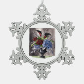 Whimsigothic – Gotische bloemenvaas esthetische kl Tin Sneeuwvlok Ornament (Voorkant)