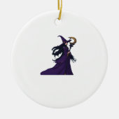Whimsigothic Moon Witch Keramisch Ornament (Voorkant)