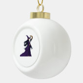 Whimsigothic Moon Witch Keramische Bal Ornament (Rechts)