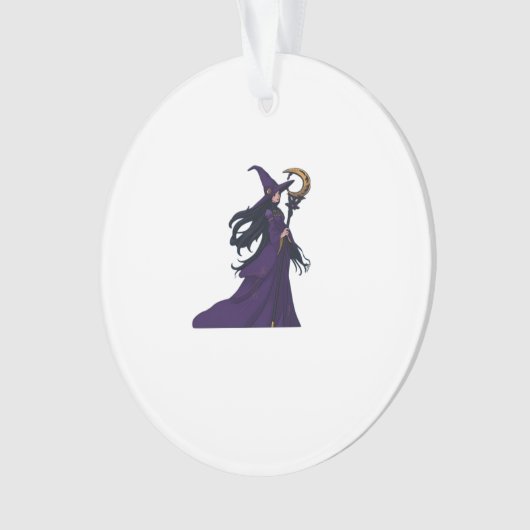 Whimsigothic Moon Witch Ornament (voorkant)